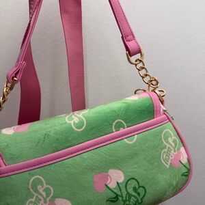 Pink and Green Women's Bag